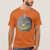 Beängstigender Halloween Pumpkin Schwarz-Weiß-T -  T-Shirt (Vorderseite)