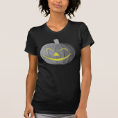 Beängstigender Halloween Pumpkin Schwarz-Weiß-T -  T-Shirt (Vorderseite)