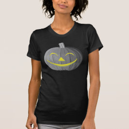 Beängstigender Halloween Pumpkin Schwarz-Weiß-T -  T-Shirt