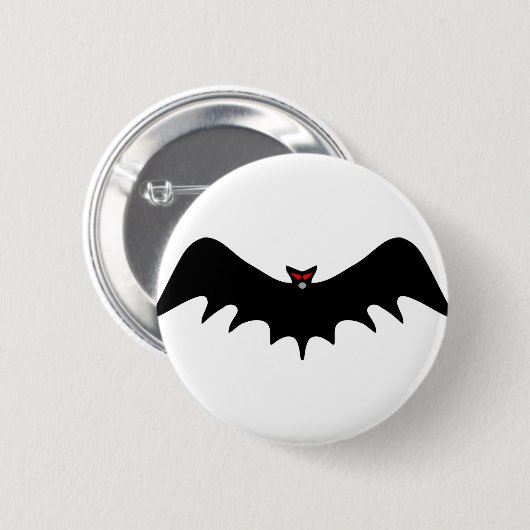 Beängstigender Halloween-Schläger Button (Vorne & Hinten)