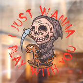 Beängstigender Halloween Skull Grim Sensenmann Fensteraufkleber (Blatt 2)