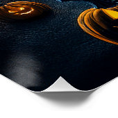 Beängstigender Halloween Spuk Town Trick oder Tref Poster (Ecke)