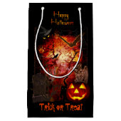 Beängstigender Halloween-Trick oder Treat-Geschenk Kleine Geschenktüte (Vorderseite)