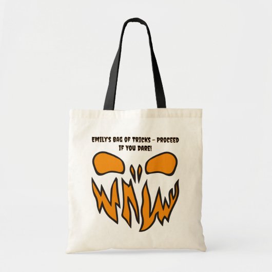 Beängstigender Halloween-Trick oder zauberhafte Fu Tragetasche (Vorne)