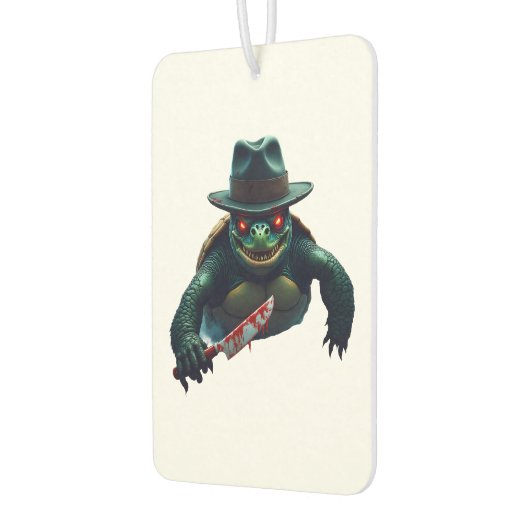 Beängstigender Halloween Turtle T - Shirt Autolufterfrischer (Links)