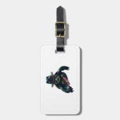 Beängstigender Halloween Turtle T - Shirt Gepäckanhänger (Vorderseite vertikal)