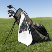 Beängstigender Halloween Turtle T - Shirt Golfhandtuch (Gras)