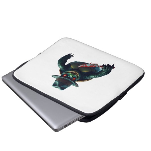 Beängstigender Halloween Turtle T - Shirt Laptopschutzhülle (Vorne Knopf)