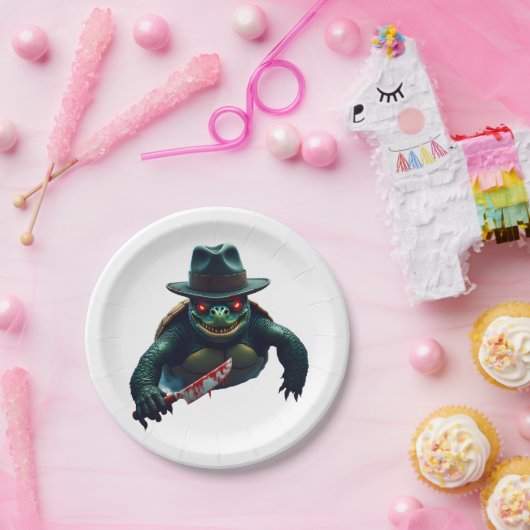 Beängstigender Halloween Turtle T - Shirt Pappteller (Party)