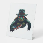 Beängstigender Halloween Turtle T - Shirt Sockelschild (Vorderseite)