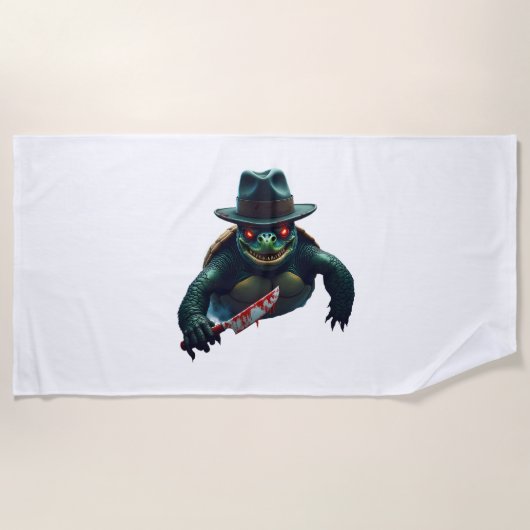 Beängstigender Halloween Turtle T - Shirt Strandtuch (Vorderseite)