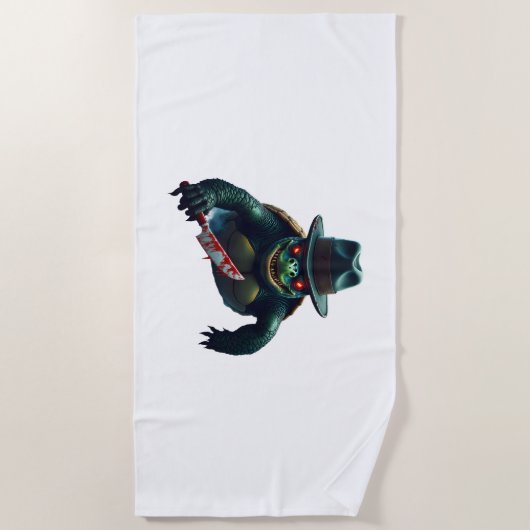 Beängstigender Halloween Turtle T - Shirt Strandtuch (Vorderseite)