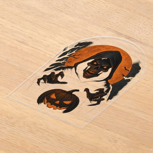 Beängstigender Halloween-Zauberer - grauenhafter S Acryleinladungen (Ablage )