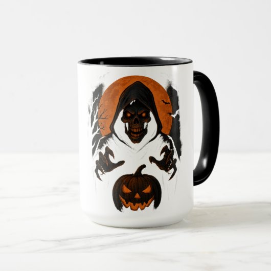 Beängstigender Halloween-Zauberer - grauenhafter S Tasse (VorderseiteRechts)