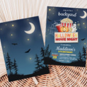 Beängstigender Hinterhof Halloween Filmabend Gebur Einladung