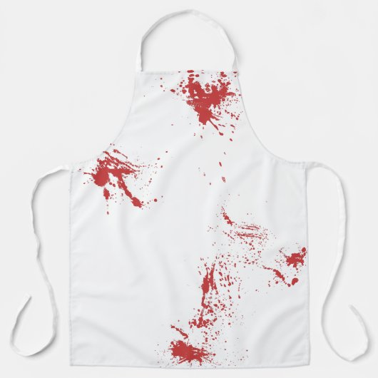 Beängstigender Horror Spritzer Weiß und Rotes Blut Schürze (Vorderseite)