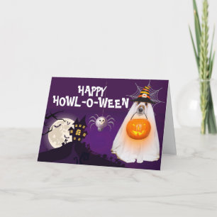 Beängstigender Hundeschlitten-o-Ween Karte