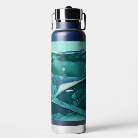 Beängstigender individuelle Name Trinkflasche (Hinten)