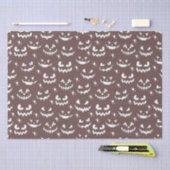 Beängstigender Jack-O' Lantern Faces Brown Hallowe Seidenpapier (Handwerk)