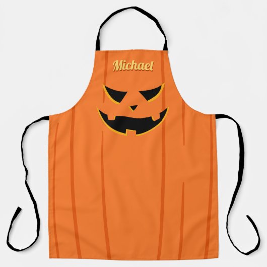 Beängstigender Jack O' Lantern Halloween-Allround- Schürze (Vorderseite)