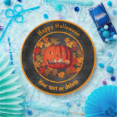 Beängstigender Jack- O' Lantern Personalisiertes H Pappteller (Party)