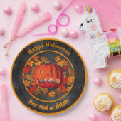 Beängstigender Jack- O' Lantern Personalisiertes H Pappteller (Party)