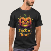 Beängstigender Jack O' Lantern Trick oder T - Shir T-Shirt (Vorderseite)