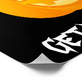 BEÄNGSTIGENDER JACK O'LANTERN HAPPY HALLOWEEN POST POSTER (Ecke)