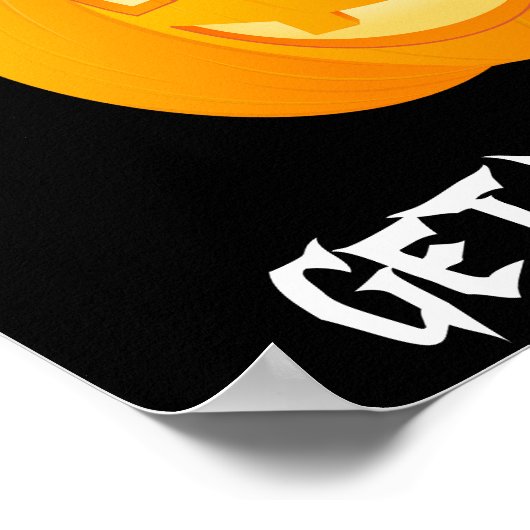 BEÄNGSTIGENDER JACK O'LANTERN HAPPY HALLOWEEN POST POSTER (Ecke)