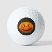 Beängstigender Jack O'Lantern Pumpkin Golfball (Vorderseite)