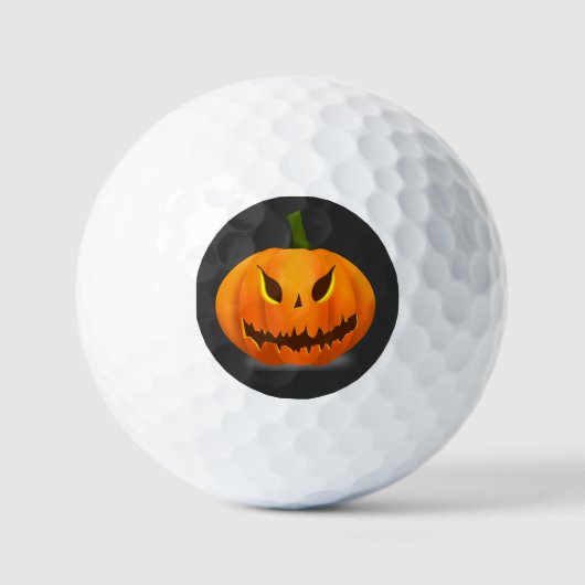 Beängstigender Jack O'Lantern Pumpkin Golfball (Vorderseite)
