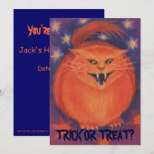 Beängstigender Jack "Trick oder Leckerei?" Party Einladung (Vorne/Hinten)