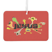 Beängstigender Jesus Autolufterfrischer (Rückseite)