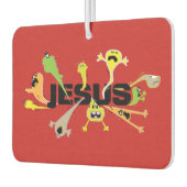 Beängstigender Jesus Autolufterfrischer (Links)