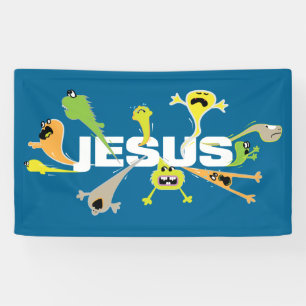Beängstigender Jesus Banner