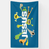 Beängstigender Jesus Banner (Vertikal)