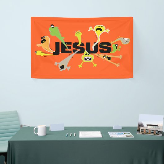 Beängstigender Jesus Banner (Messeveranstaltung)