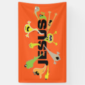 Beängstigender Jesus Banner (Vertikal)