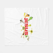 Beängstigender Jesus Fleecedecke (Vorderseite (Horizontal))