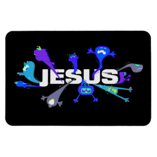 Beängstigender Jesus Magnet