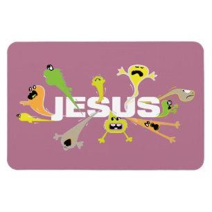 Beängstigender Jesus Magnet