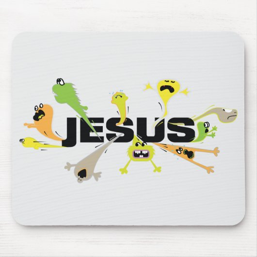 Beängstigender Jesus Mousepad (Vorne)