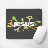 Beängstigender Jesus Mousepad (Mit Mouse)