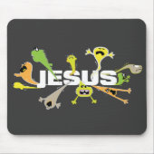 Beängstigender Jesus Mousepad (Vorne)