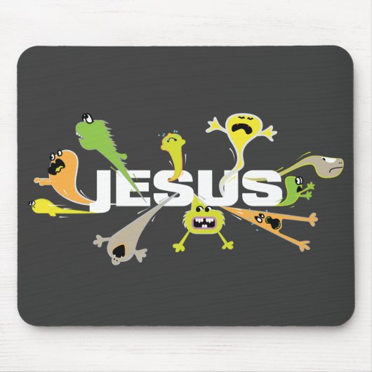 Beängstigender Jesus Mousepad (Vorne)