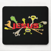 Beängstigender Jesus Mousepad (Vorne)