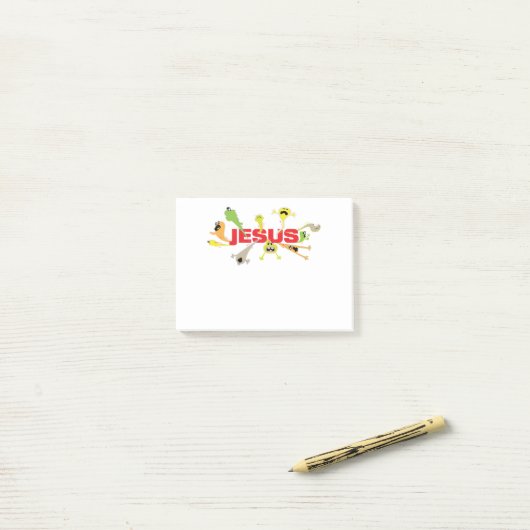 Beängstigender Jesus Post-it Klebezettel (Auf Schreibtisch)