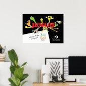 Beängstigender Jesus Poster (Heimbüro)