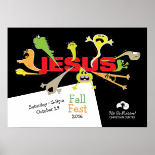 Beängstigender Jesus Poster