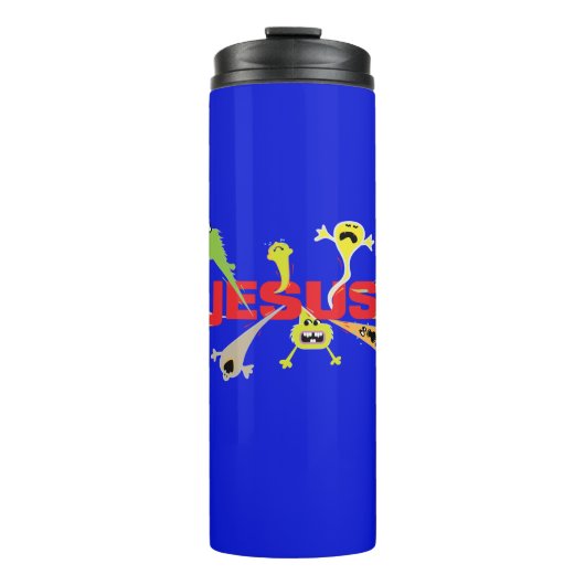 Beängstigender Jesus Thermosbecher (Vorderseite)